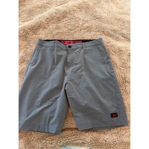 Pelagic Mako Hybrid Shorts Mens 34 Grey Fishing Board Shorts 4-Way Stretch